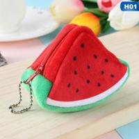Schattig fruit portemonnee cadeau pluche Coin Purse vrouwelijke tas (watermeloen)