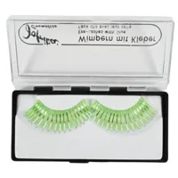 Jofrika cosmetics kunstwimpers groen/zilver 9,5 cm b-keus | 60 stuks