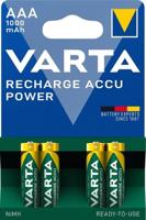 Varta hr03 nimh aaa oplaadbare batterij (4 stuks)