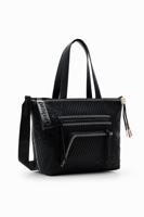 Grote shopper met reliëf - BLACK - U