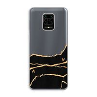 Gouden marmer: Xiaomi Redmi Note 9 Pro Transparant Hoesje