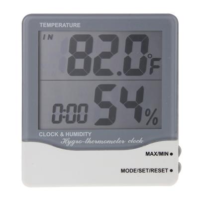THC-03A Outdoor / Indoor LCD digitale elektronische Thermometer Hygrometer Alarm Clock(Grey)