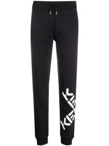 Kenzo pantalon de jogging à logo imprimé - Noir