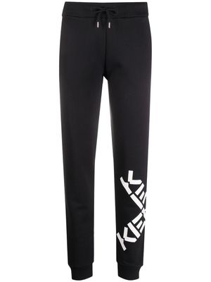 Kenzo pantalon de jogging à logo imprimé - Noir