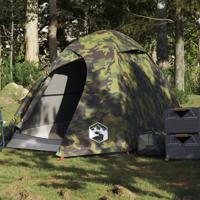 Koepeltent 2-persoons waterdicht camouflage - thumbnail