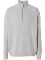 Burberry pull en cachemire à col cheminée - Gris