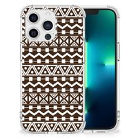 Apple iPhone 13 Pro Doorzichtige Silicone Hoesje Aztec Brown