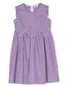 Il Gufo robe en coton à carreaux vichy - Violet