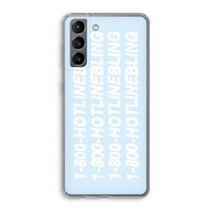 Hotline bling blue: Samsung Galaxy S21 Transparant Hoesje
