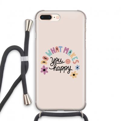 Happy days: iPhone 7 PLUS Transparant Hoesje met koord