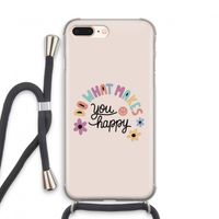 Happy days: iPhone 7 PLUS Transparant Hoesje met koord
