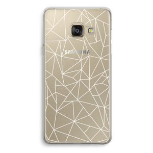 Geometrische lijnen wit: Samsung Galaxy A3 (2016) Transparant Hoesje