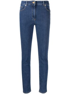 Moschino jean slim à détail Teddy Bear - Bleu