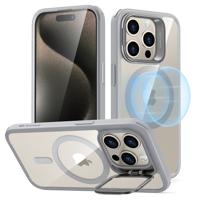 iPhone Classic Hybrid Case with Stash Stand (HaloLock) Clear Grey