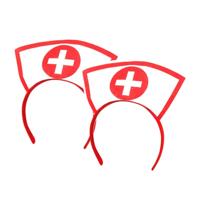 carnaval verkleed accessoire Zuster/verpleegster diadeem - 2x - sexy nurse