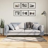 VidaXL Vloerkleed pamplona shaggy hoogpolig 80x150 cm beige antraciet