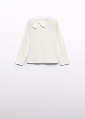 Abel & Lula winter sweater meisjes - wit - coltrui - gebreid