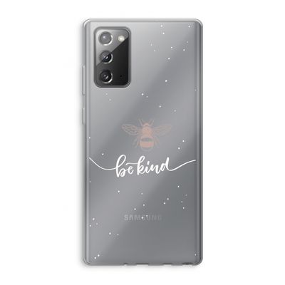 Be(e) kind: Samsung Galaxy Note 20 / Note 20 5G Transparant Hoesje