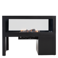 Vista 120 see through fireplace incl. backpanel - Cosi