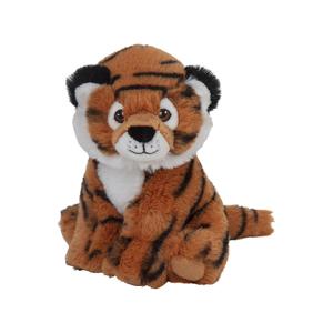 Nature Planet Pluche bruine tijger knuffel - 16 cm - Wilde dieren knuffels