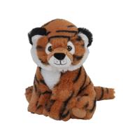 Nature Planet Pluche bruine tijger knuffel - 16 cm - Wilde dieren knuffels