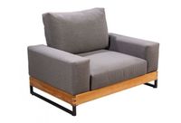 Yasashii lounge chair teak/silk - Yoi