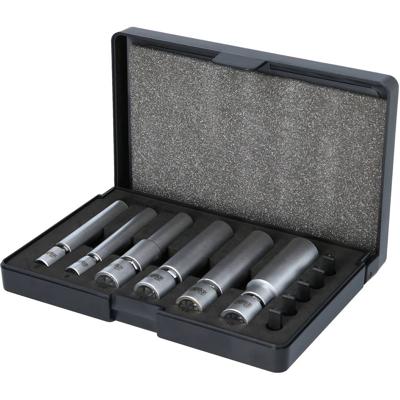 KS Tools 500.7325 1/4 + 3/8 speciale gloei- en bougiestekkerset met scharnier, 11-delig
