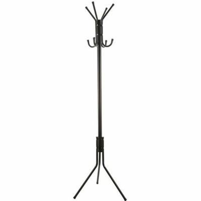 Kapstok 8 Hangers Zwart Aluminium (172 x 48 cm)