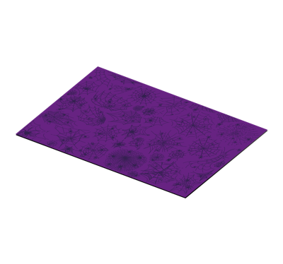 Placemat kleuren Paars met spin en web