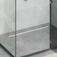 VidaXL 360° doucheafvoer met slank model zilver 90 cm