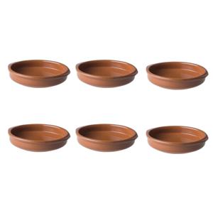 Tapas schaaltjes terracotta - 14 x 2,5 cm - set 12x - ovenbestendig - Ovenschaaltjes - Creme brulee