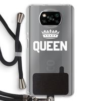 Queen zwart: Xiaomi Poco X3 NFC Transparant Hoesje met koord