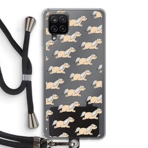 Ponys: Samsung Galaxy A12 Transparant Hoesje met koord