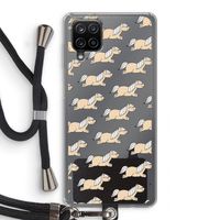 Ponys: Samsung Galaxy A12 Transparant Hoesje met koord