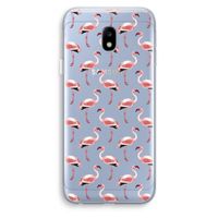 Flamingoprint groen: Samsung Galaxy J3 (2017) Transparant Hoesje