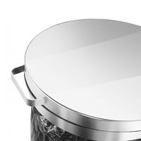 Hailo MSS DESIGN XXXL 9120300 Afvalzakhouder 120 l Staal (Ø x h) 355 mm x 990 mm Zilver, Zwart 1 stuk(s) - thumbnail