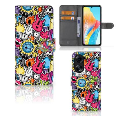 OPPO A98 5G | Wallet Case | met Pasjes | Punk Rock