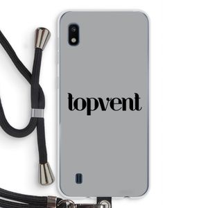 Topvent Grijs Zwart: Samsung Galaxy A10 Transparant Hoesje met koord