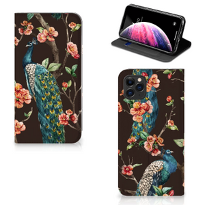 Apple iPhone 11 Pro Max Hoesje maken Pauw met Bloemen