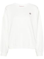 TWINSET sweat en coton à plaque logo - Blanc