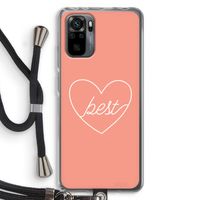 Best heart: Xiaomi Redmi Note 10 Pro Transparant Hoesje met koord