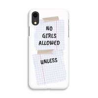 No Girls Allowed Unless: iPhone XR Volledig Geprint Hoesje