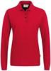 Hakro 215 Women's long-sleeved polo shirt MIKRALINAR® - Red - 5XL