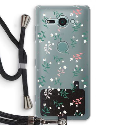 Small white flowers: Sony Xperia XZ2 Compact Transparant Hoesje met koord