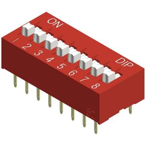 Diptronics NDS-09V DIP-schakelaar Aantal polen 9 Slide-type 1 stuk(s)