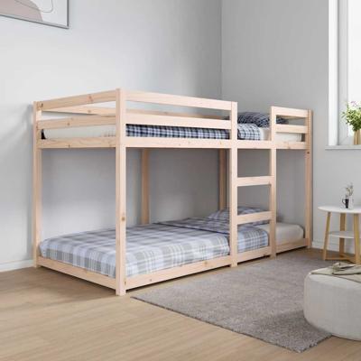 Stapelbedframe zonder matras massief grenenhout 90x190 cm