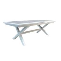 Haluta - Uitklapbare Tuintafel Marbella - 110x220-279x76 cm - Wit