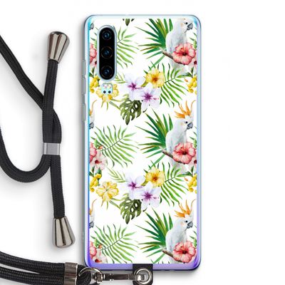 Gele kuif: Huawei P30 Transparant Hoesje met koord