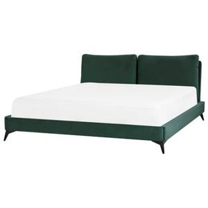 Beliani - MELLE - Tweepersoonsbed - Groen - 180 x 200 cm - Fluweel