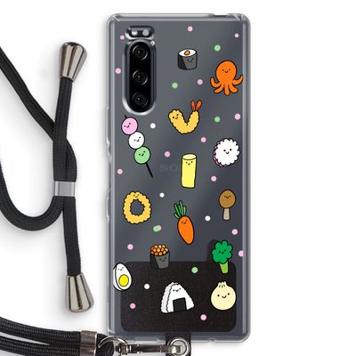 Happy bento friends: Sony Xperia 5 Transparant Hoesje met koord